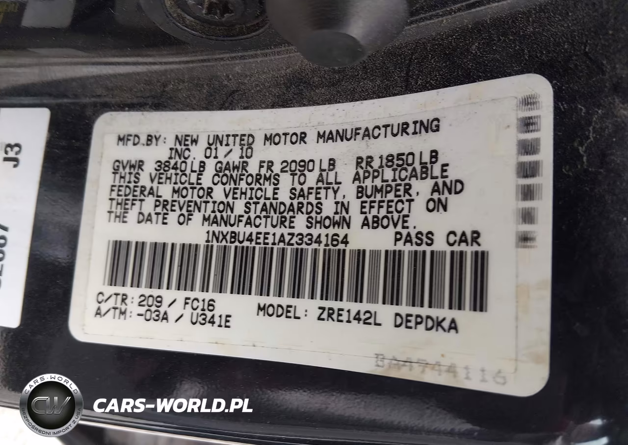 2010 Toyota Corolla Le VIN:1NXBU4EE1AZ334164 - 9