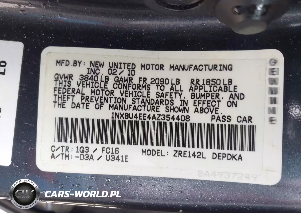 2010 Toyota Corolla Le VIN:1NXBU4EE4AZ354408 - 9