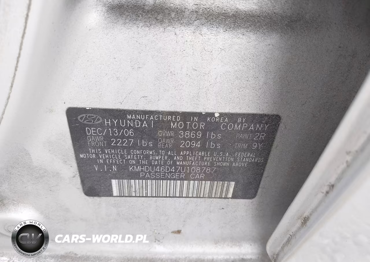 2007 Hyundai Elantra Gls-Limited-Se VIN:KMHDU46D47U108787 - 9