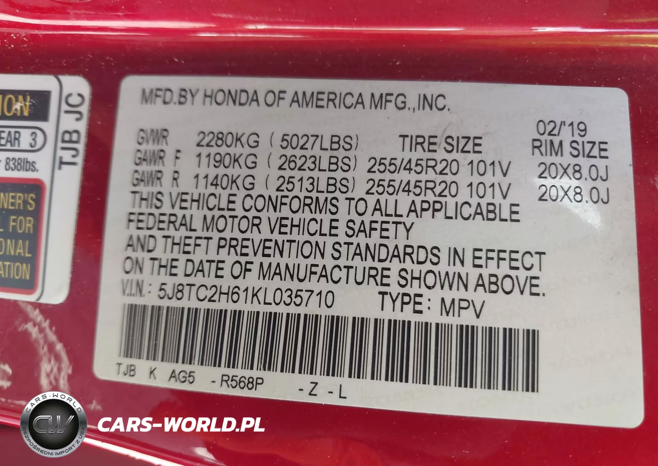 2019 Acura Rdx A-Spec Package VIN:5J8TC2H61KL035710 - 9
