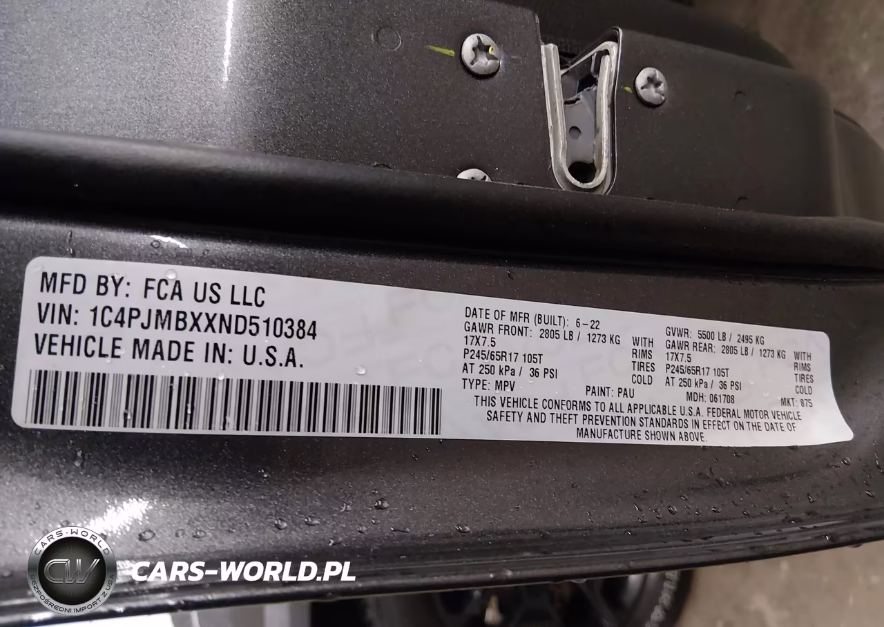 2022 Jeep Cherokee Trailhawk 4X4 VIN:1C4PJMBXXND510384 - 9
