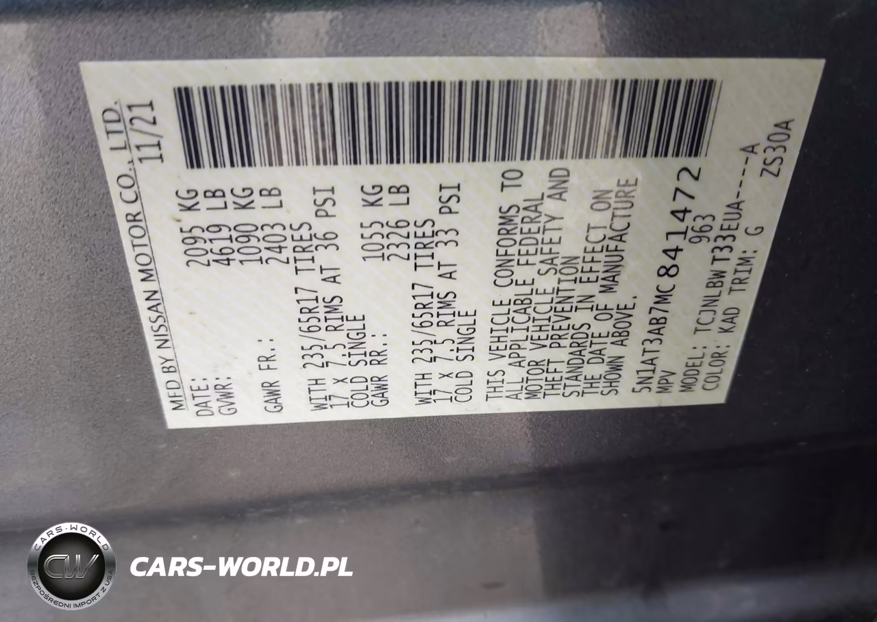 2021 Nissan Rogue S Intelligent Awd VIN:5N1AT3AB7MC841472 - 9