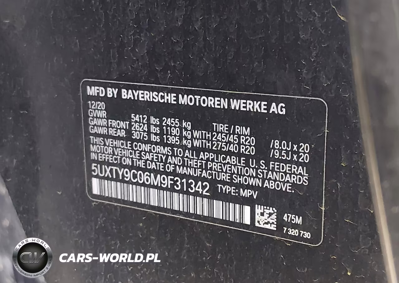2021 BMW X3 M40I VIN:5UXTY9C06M9F31342 - 9