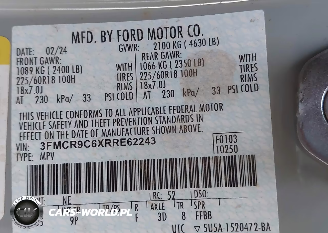 2024 Ford Bronco Sport Outer Banks VIN:3FMCR9C6XRRE62243 - 9