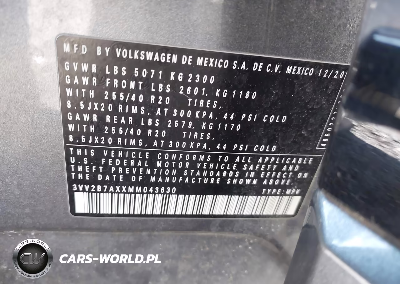 2021 Volkswagen Tiguan 2.0T Se-2.0T Se R-Line Black-2.0T Sel VIN:3VV2B7AXXMM043630 - 9