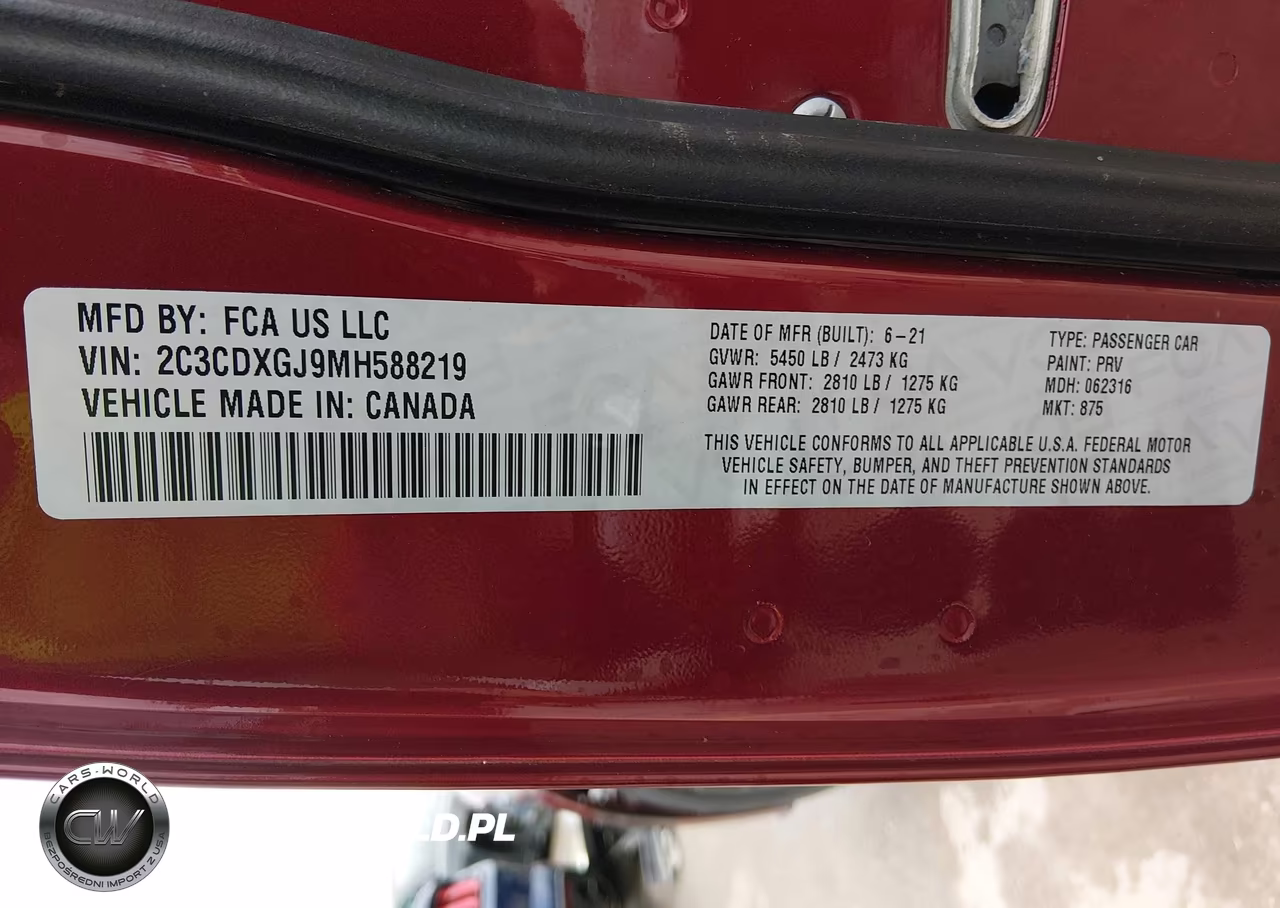 2021 Dodge Charger Scat Pack Widebody Rwd VIN:2C3CDXGJ9MH588219 - 9