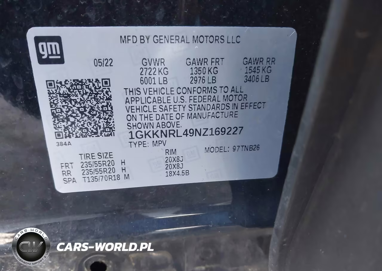2022 GMC Acadia Awd Sle VIN:1GKKNRL49NZ169227 - 9