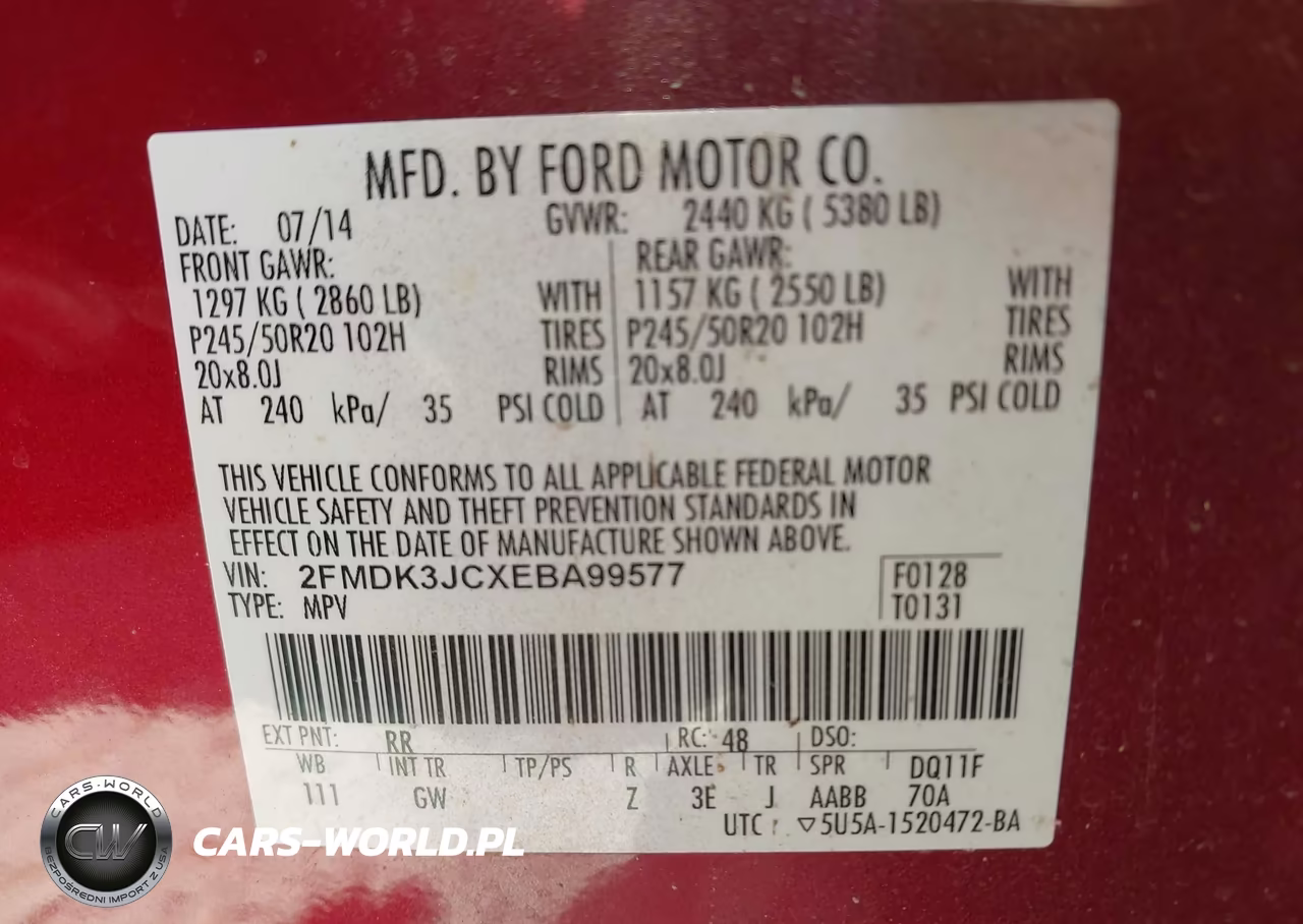 2014 Ford Edge Sel VIN:2FMDK3JCXEBA99577 - 9