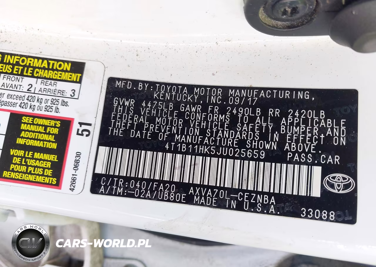 2018 Toyota Camry Le VIN:4T1B11HK5JU025659 - 9