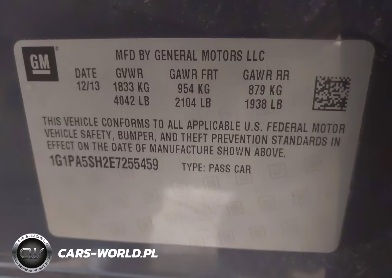 2014 Chevrolet Cruze Ls Auto VIN:1G1PA5SH2E7255459 - 9