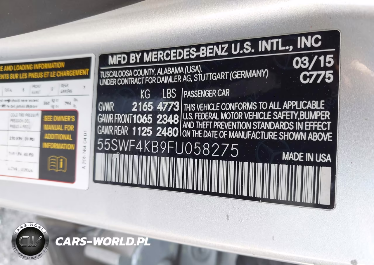 2015 Mercedes-Benz C 300 Sport 4Matic VIN:55SWF4KB9FU058275 - 9