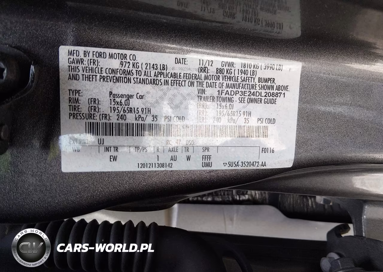 2013 Ford Focus S VIN:1FADP3E24DL208871 - 9