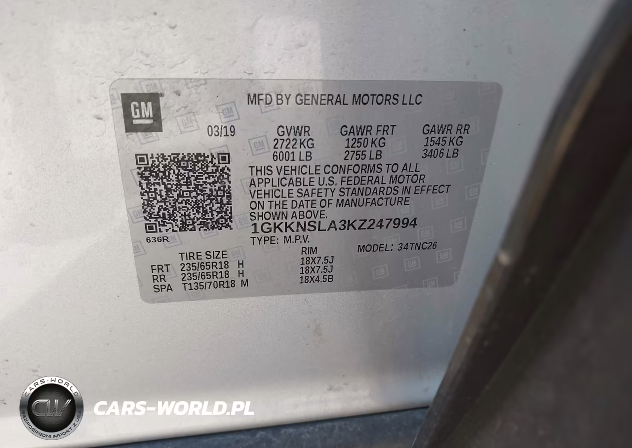 2019 GMC Acadia Sle-2 VIN:1GKKNSLA3KZ247994 - 9