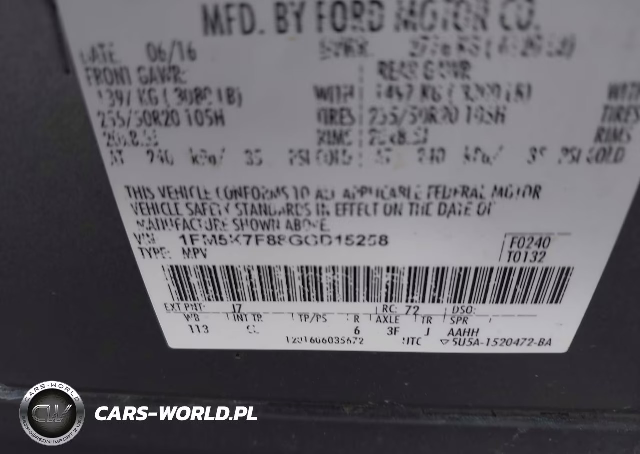 2016 Ford Explorer Limited VIN:1FM5K7F88GGD15258 - 9