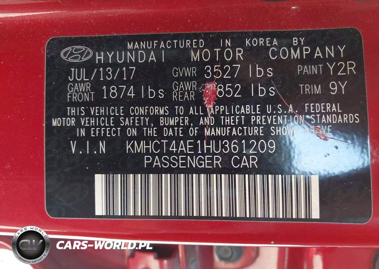 2017 Hyundai Accent Se VIN:KMHCT4AE1HU361209 - 9