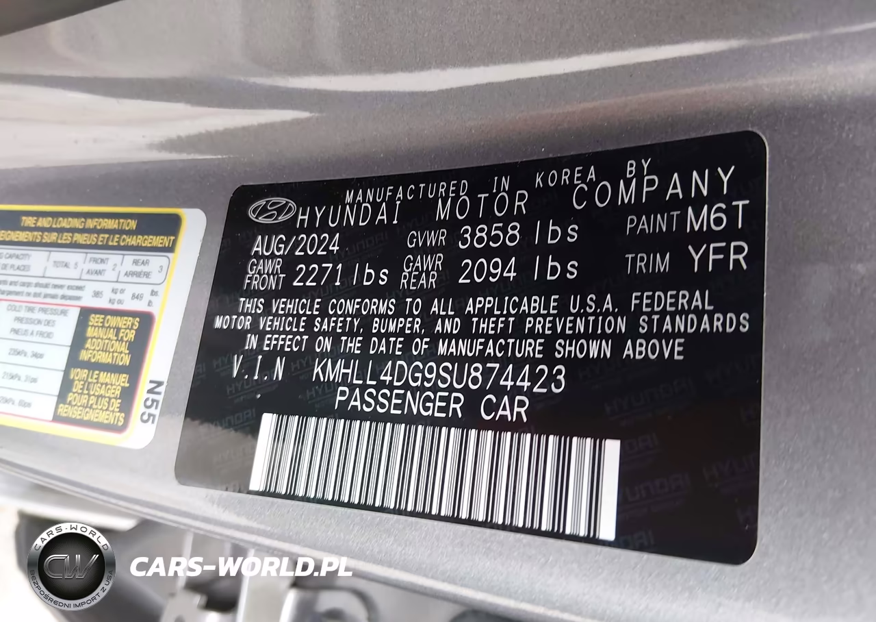 2025 Hyundai Elantra Se VIN:KMHLL4DG9SU874423 - 9