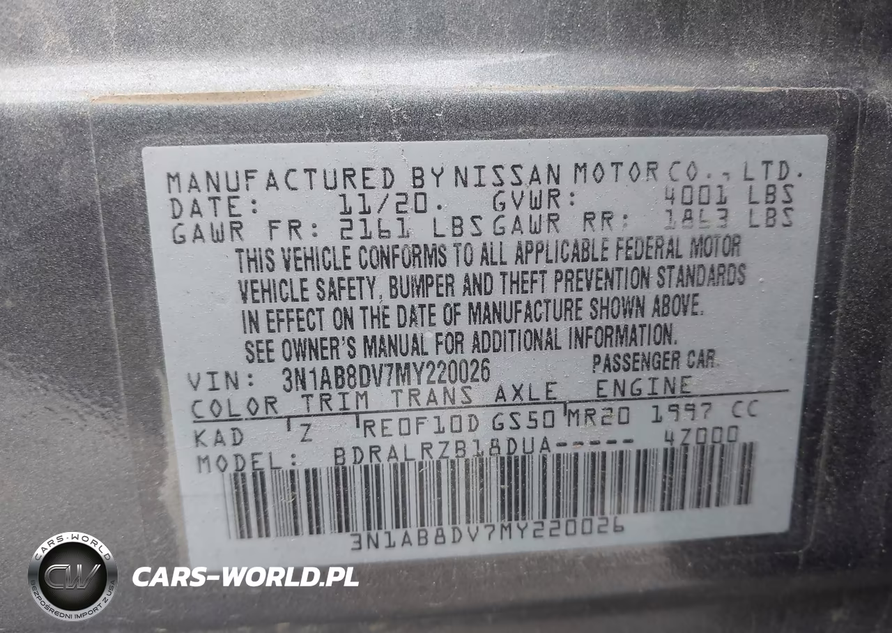 2021 Nissan Sentra Sr Xtronic Cvt VIN:3N1AB8DV7MY220026 - 9