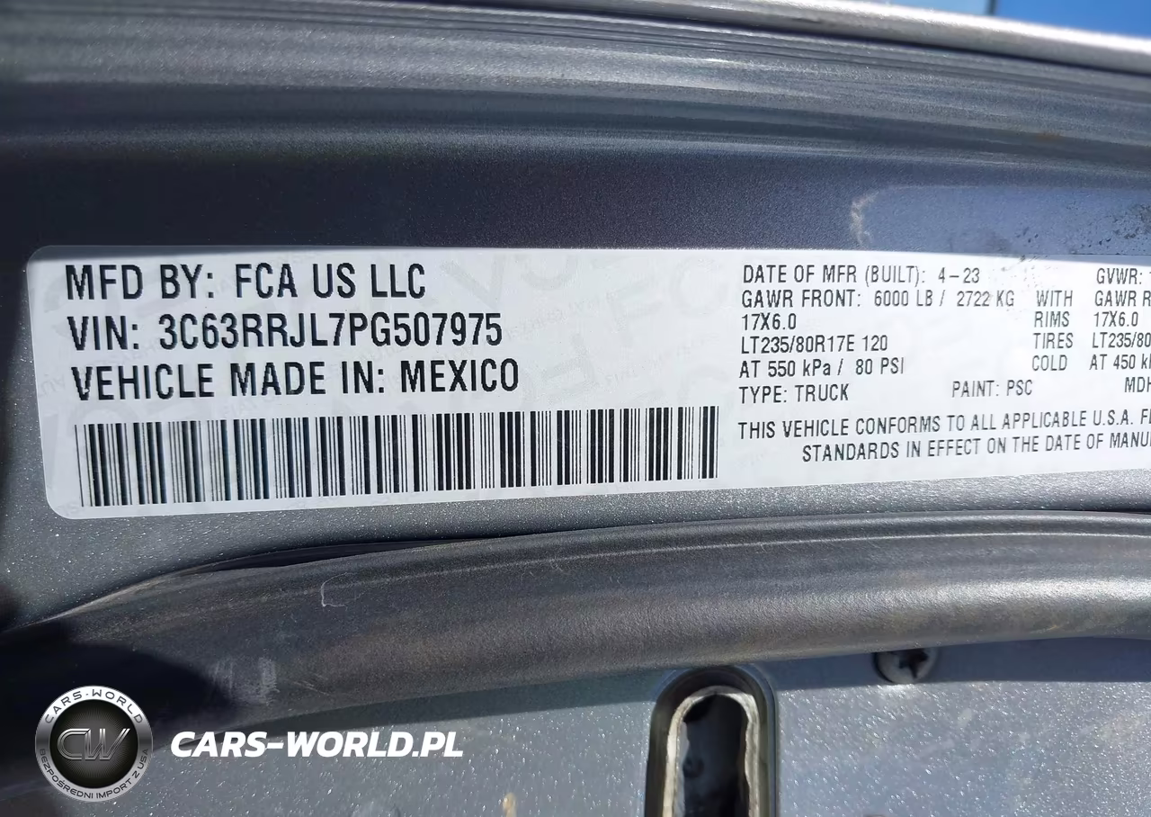 2023 Ram 3500 Laramie 4X4 8' Box VIN:3C63RRJL7PG507975 - 8