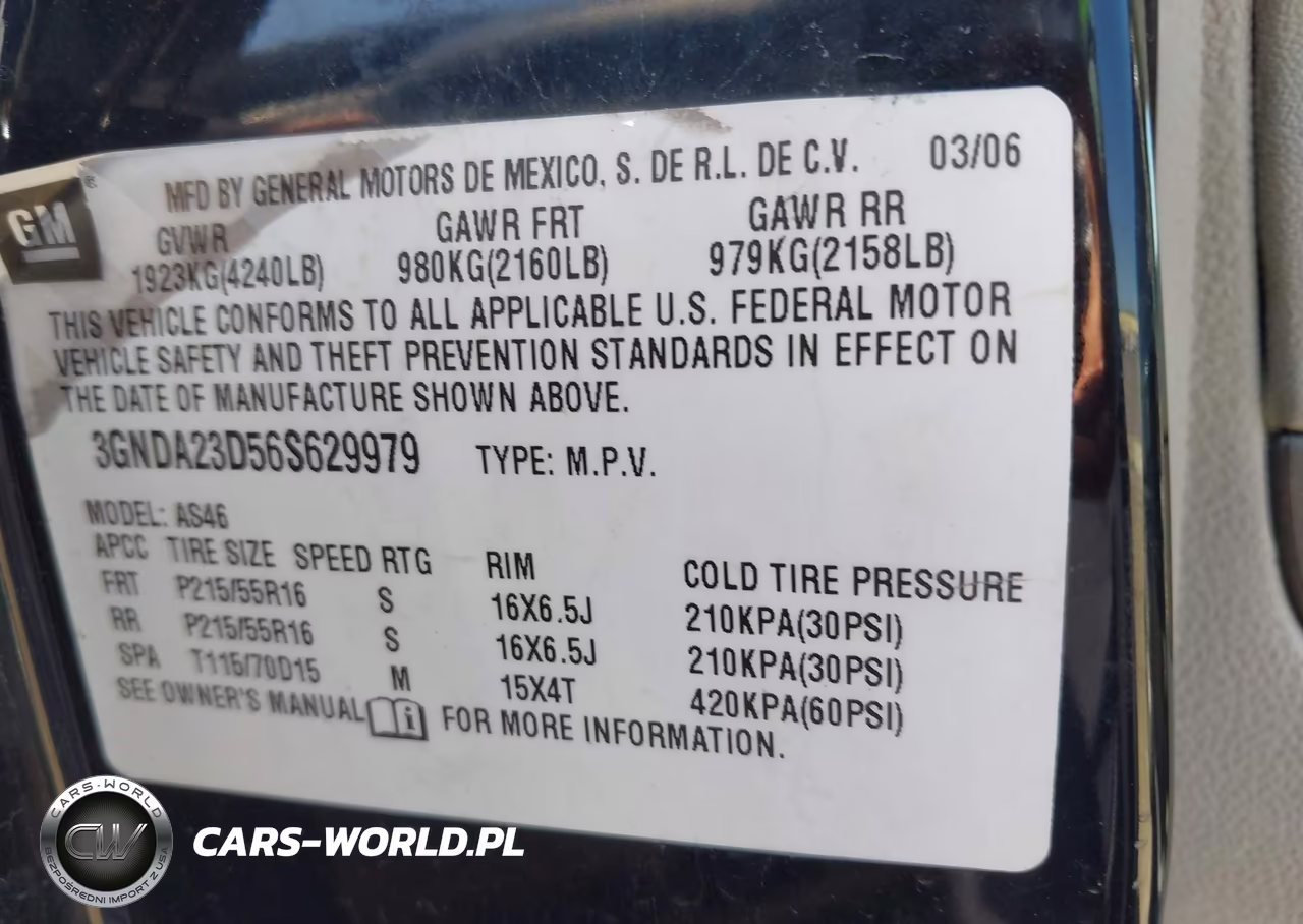 2006 Chevrolet Hhr Lt VIN:3GNDA23D56S629979 - 9