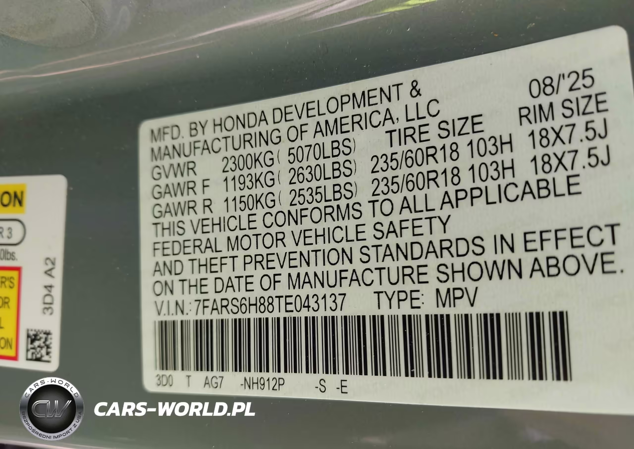 2026 Honda Cr-V Hybrid Awd Sport-L VIN:7FARS6H88TE043137 - 9