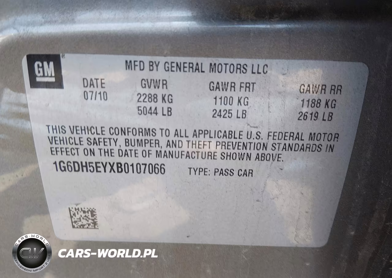 2011 Cadillac Cts Luxury VIN:1G6DH5EYXB0107066 - 9