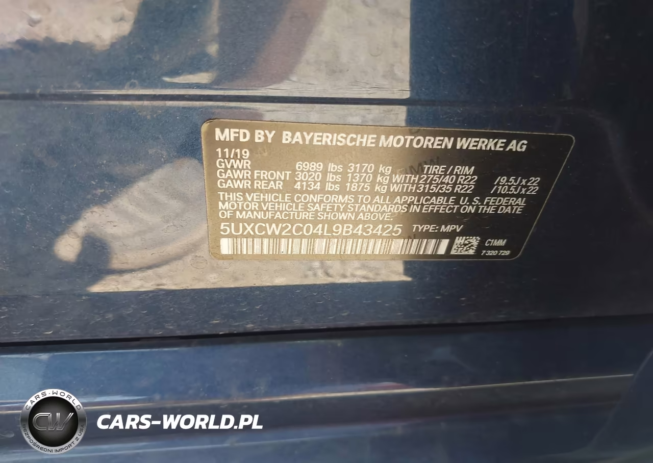 2020 BMW X7 xDrive40I VIN:5UXCW2C04L9B43425 - 9