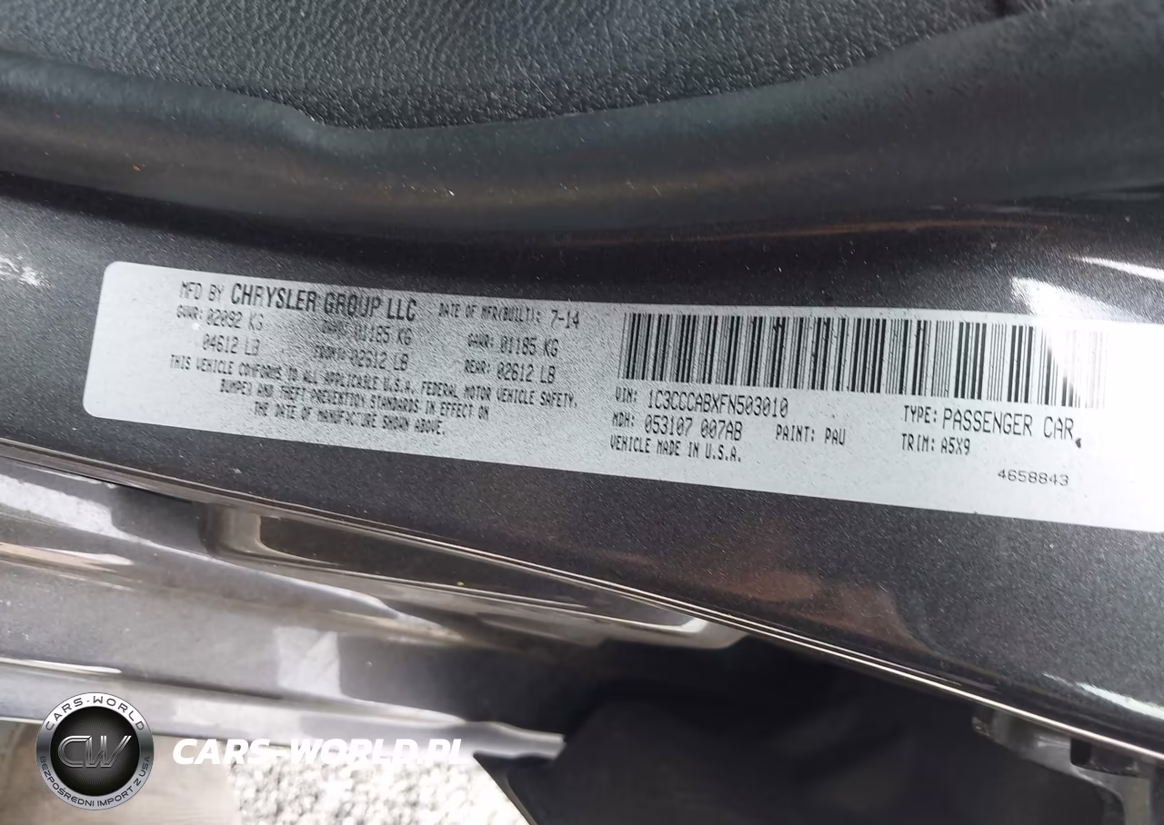 2015 Chrysler 200 Limited VIN:1C3CCCABXFN503010 - 9
