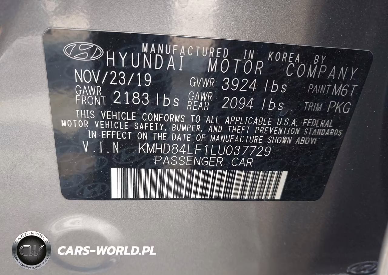 2020 Hyundai Elantra Value Edition VIN:KMHD84LF1LU037729 - 9