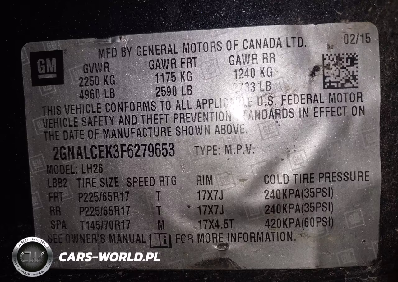 2015 Chevrolet Equinox 2Lt VIN:2GNALCEK3F6279653 - 9