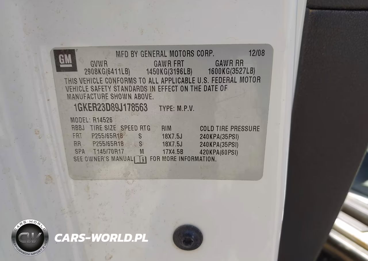 2009 GMC Acadia Slt-1 VIN:1GKER23D89J178563 - 9