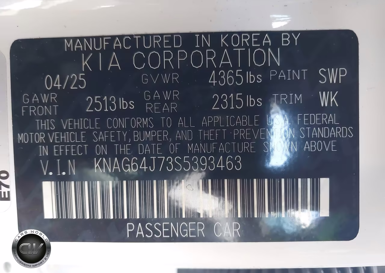 2025 Kia K5 Gt-Line VIN:KNAG64J73S5393463 - 9