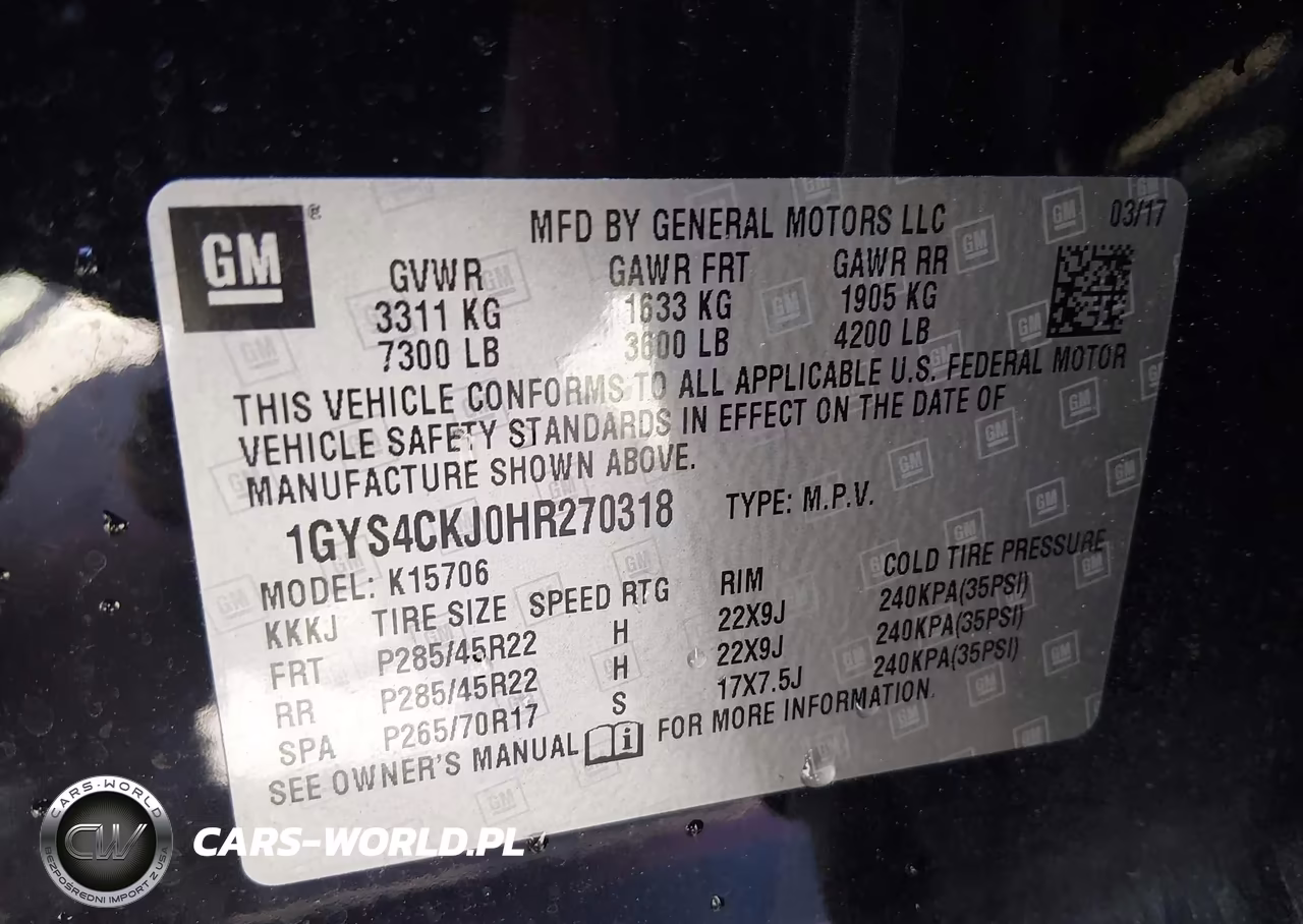 2017 Cadillac Escalade Premium Luxury VIN:1GYS4CKJ0HR270318 - 9