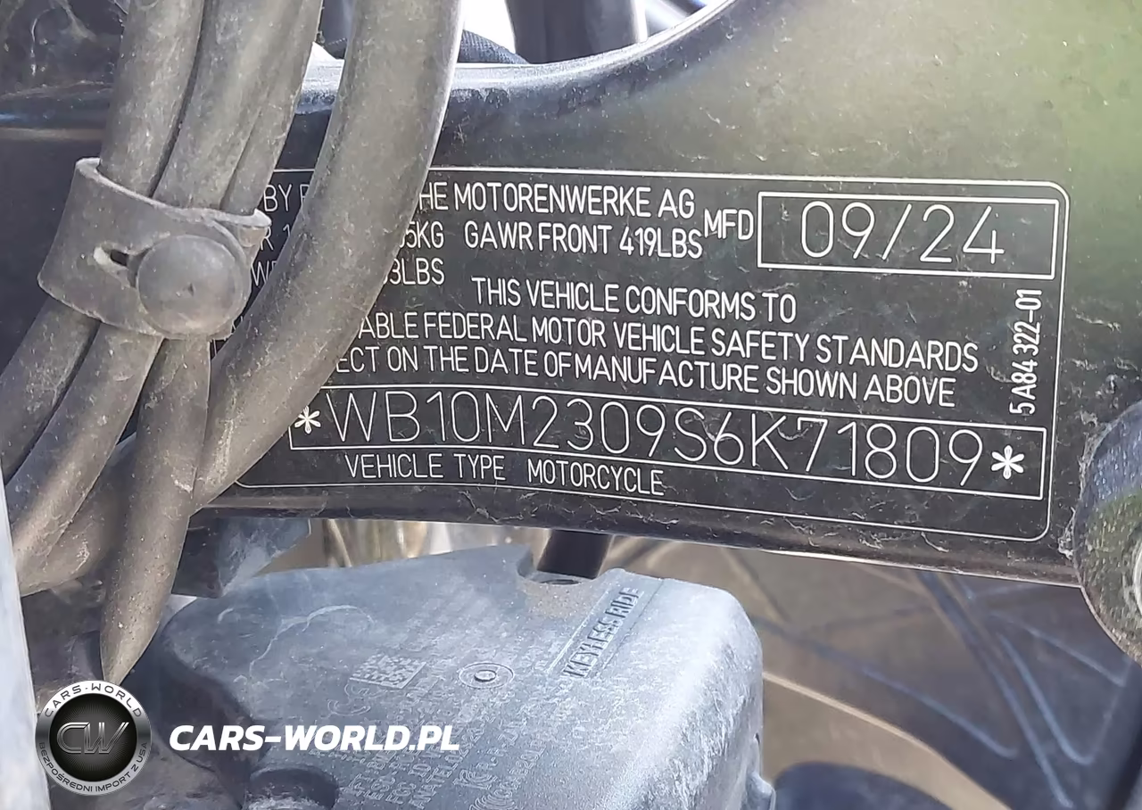 2025 BMW R 1300 Gs VIN:WB10M2309S6K71809 - 10