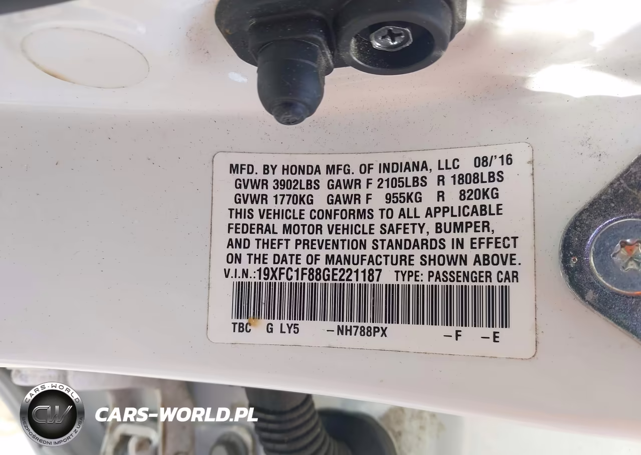2016 Honda Civic Ex-L VIN:19XFC1F88GE221187 - 9