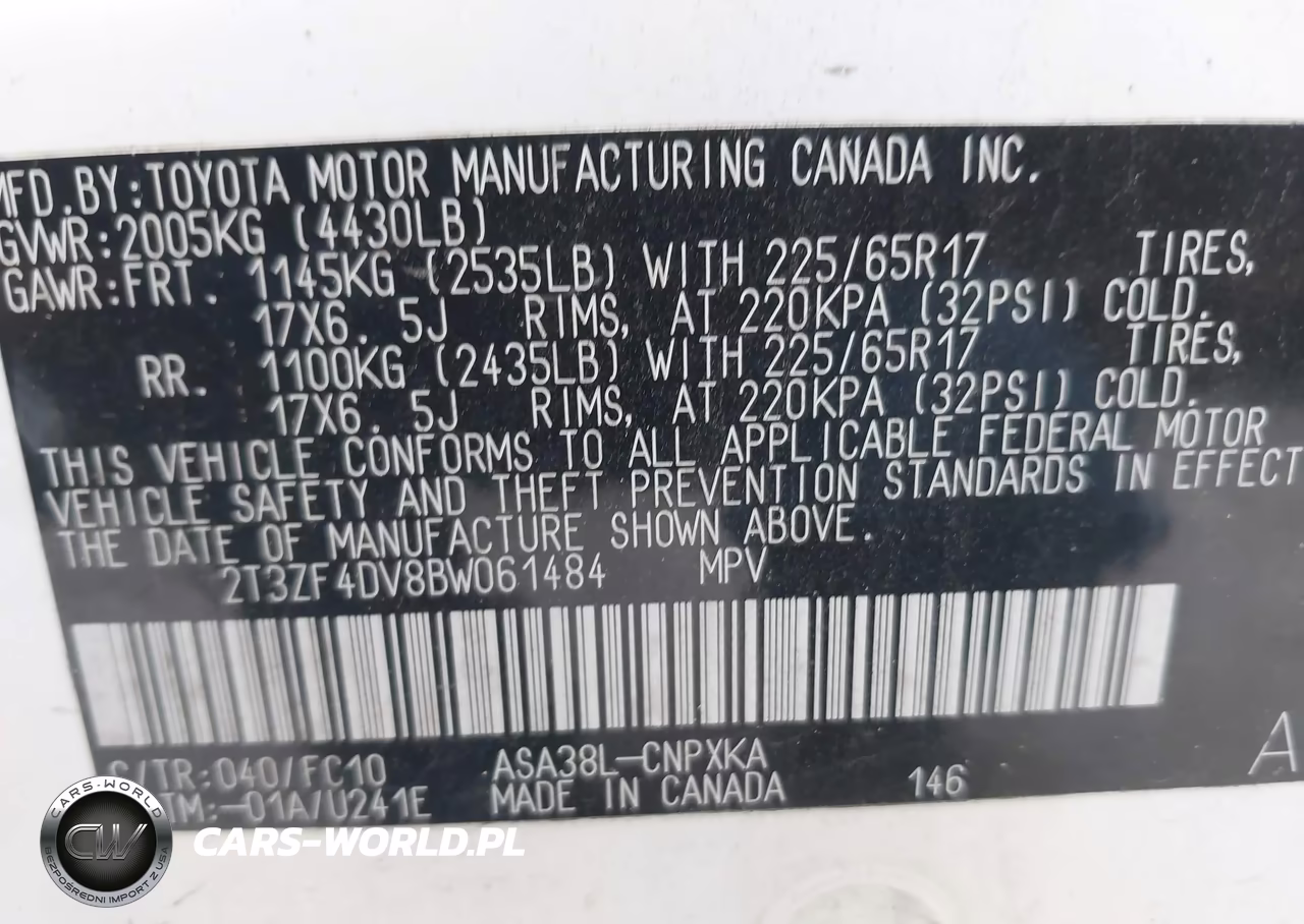 2011 Toyota Rav4 VIN:2T3ZF4DV8BW061484 - 9