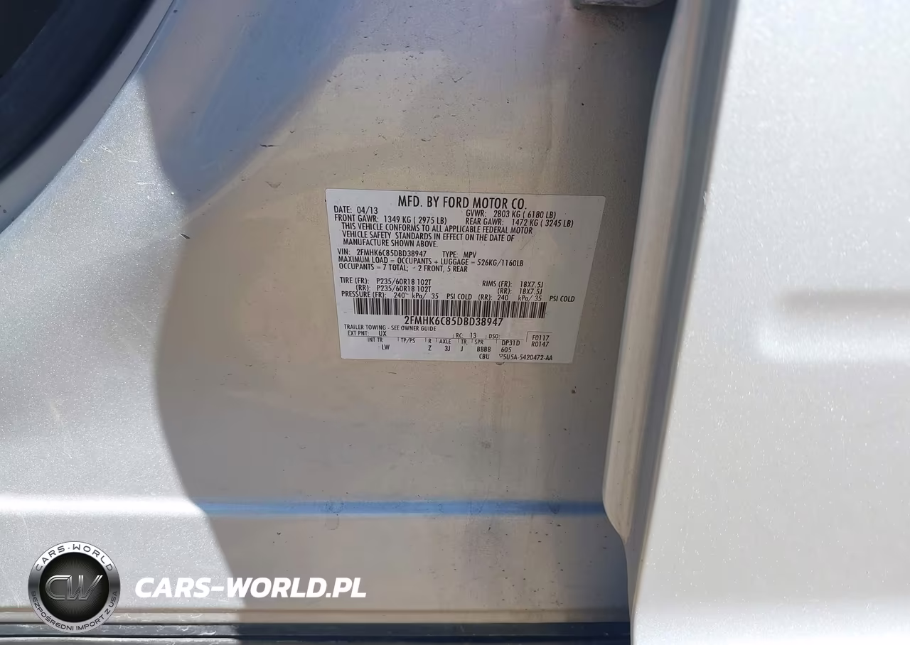 2013 Ford Flex Sel VIN:2FMHK6C85DBD38947 - 9