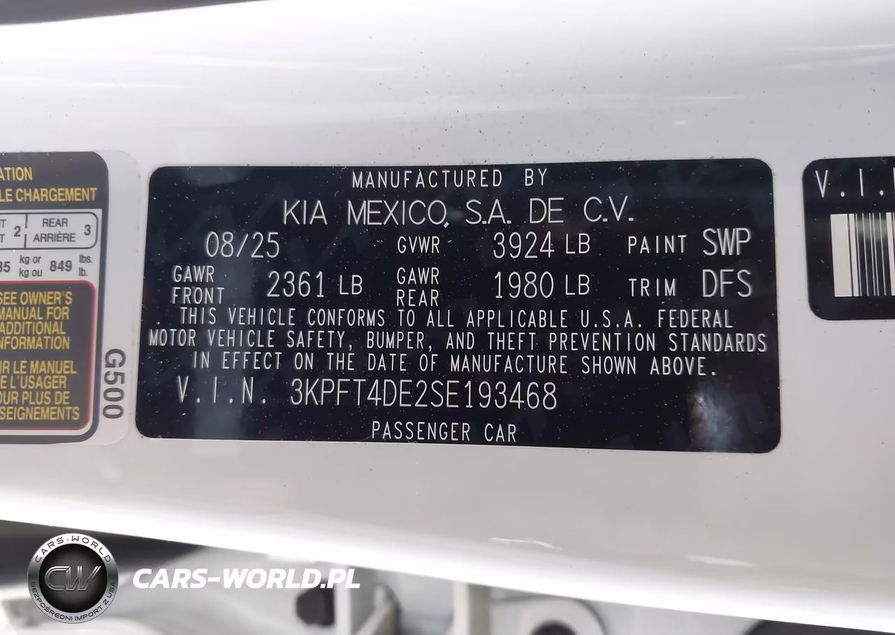 2025 Kia K4 Lxs VIN:3KPFT4DE2SE193468 - 9