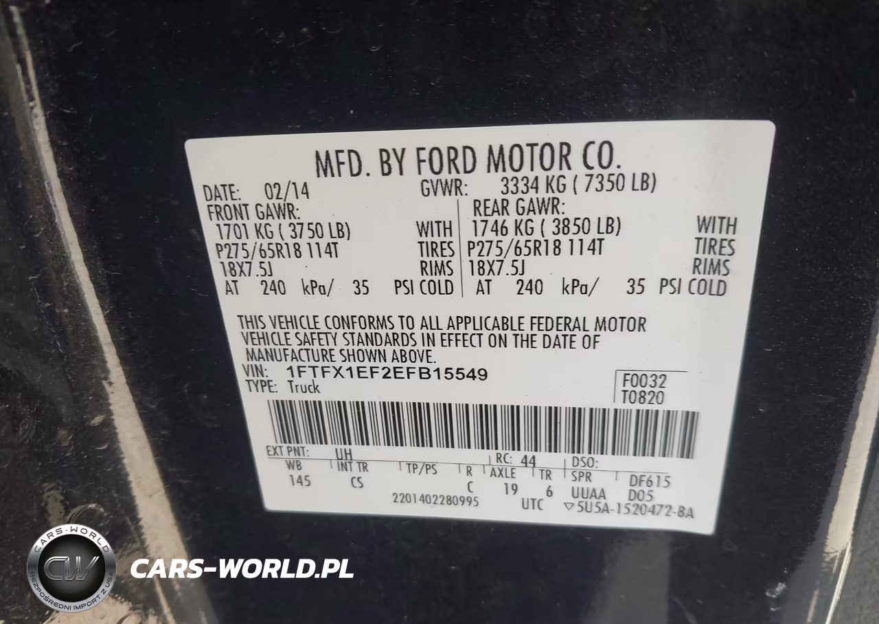 2014 Ford F-150 Stx VIN:1FTFX1EF2EFB15549 - 9