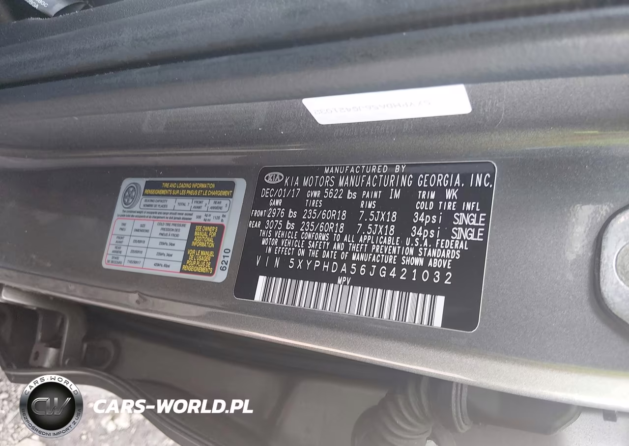 2018 Kia Sorento 3.3L Ex VIN:5XYPHDA56JG421032 - 9