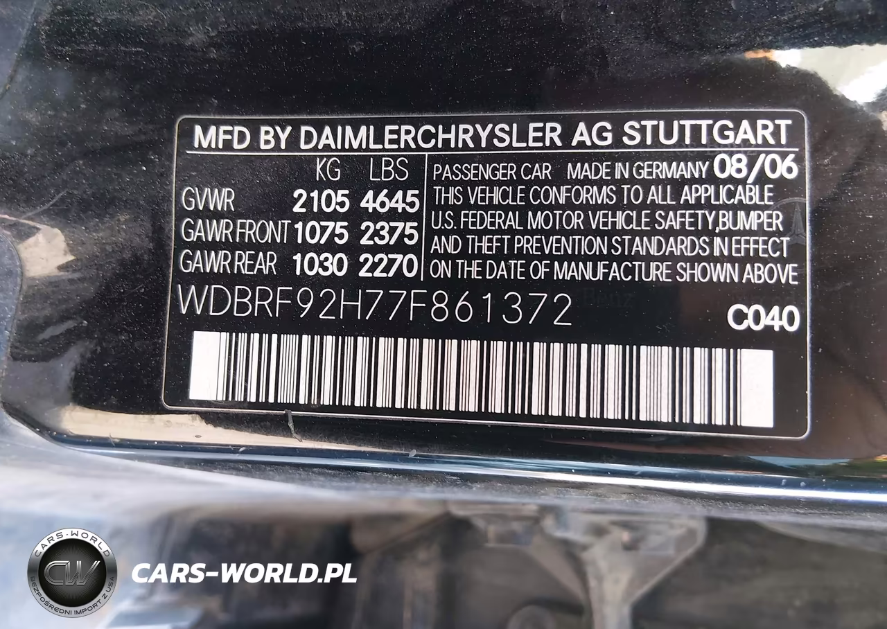 2007 Mercedes-Benz C 280 Luxury 4Matic VIN:WDBRF92H77F861372 - 9