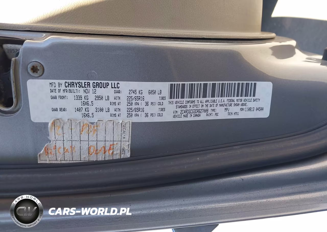 2013 Dodge Grand Caravan Sxt VIN:2C4RDGCG3DR627008 - 9