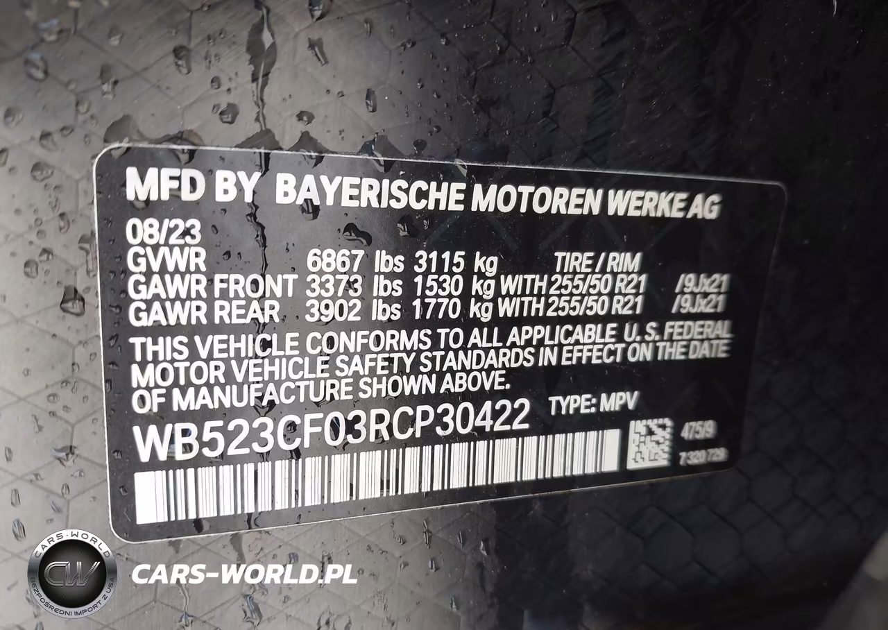 2024 BMW Ix xDrive50 VIN:WB523CF03RCP30422 - 9