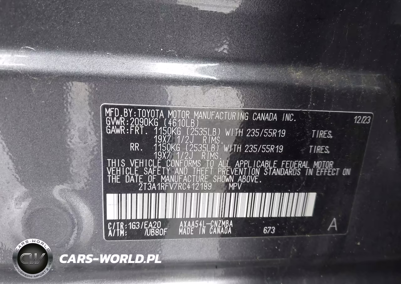 2024 Toyota Rav4 Xle Premium VIN:2T3A1RFV7RC412189 - 9