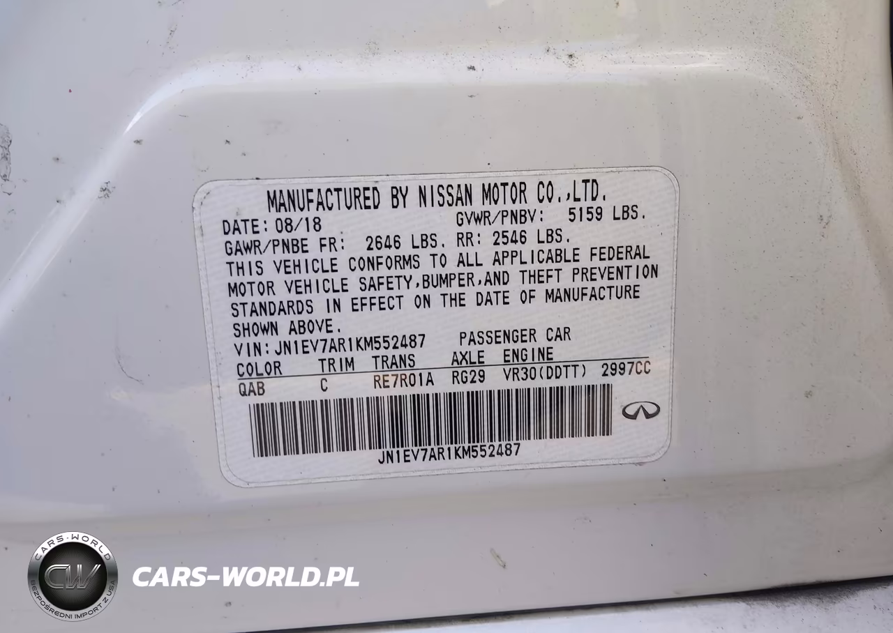 2019 Infiniti Q50 3.0T Luxe VIN:JN1EV7AR1KM552487 - 9