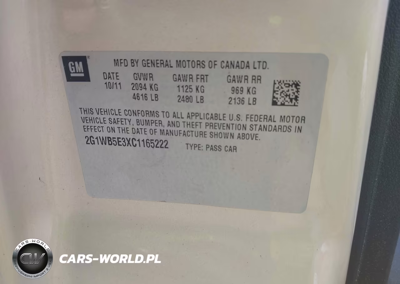 2012 Chevrolet Impala Lt VIN:2G1WB5E3XC1165222 - 9