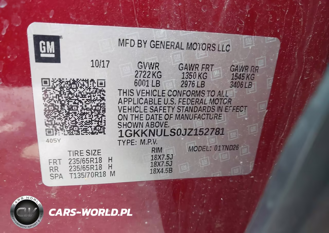 2018 GMC Acadia Slt-1 VIN:1GKKNULS0JZ152781 - 9