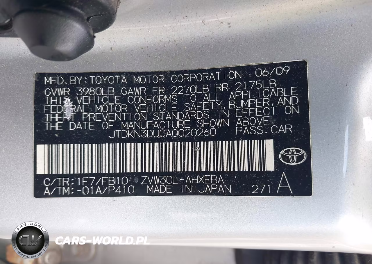 2010 Toyota Prius Iii VIN:JTDKN3DU0A0020260 - 9