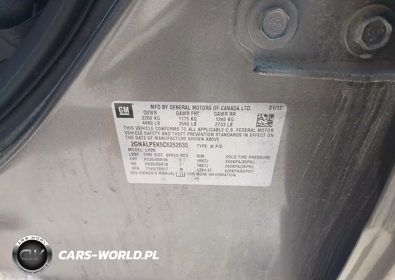 2012 Chevrolet Equinox 2Lt VIN:2GNALPEK5C6252635 - 9