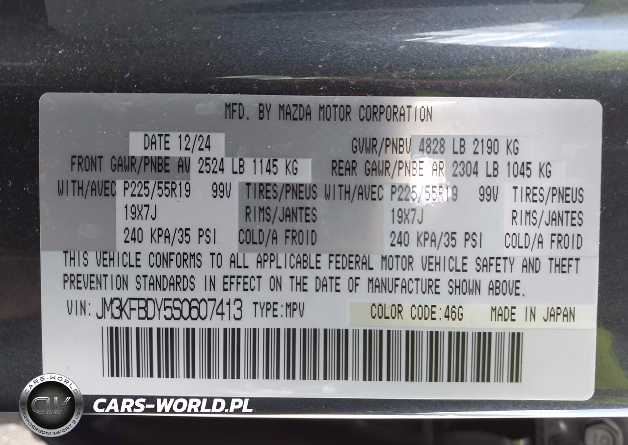 2025 Mazda Cx-5 2.5 Turbo Premium VIN:JM3KFBDY5S0607413 - 9