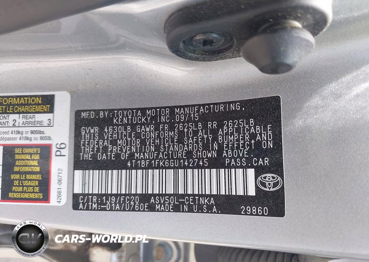 2016 Toyota Camry Le VIN:4T1BF1FK6GU142745 - 9